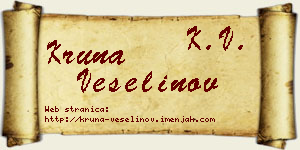 Kruna Veselinov vizit kartica